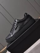 Coach Black Leather Low-Top Sneakers