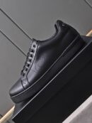 Coach Black Leather Low-Top Sneakers