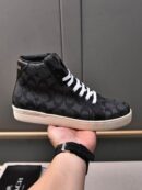 Coach Black Monogram High-Top Sneakers