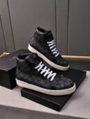 Coach Black Monogram High-Top Sneakers