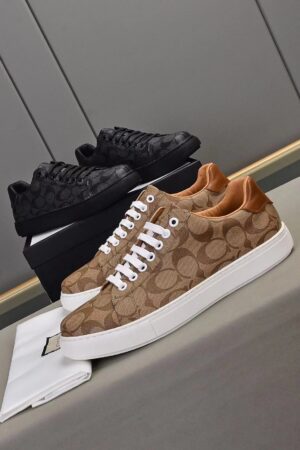 Coach Black Monogram Low-Top Sneakers