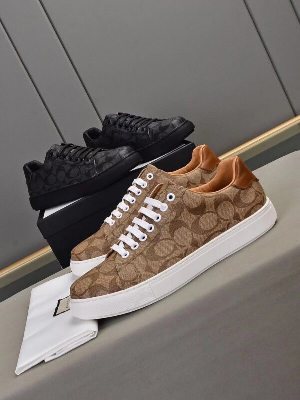 Coach Black Monogram Low-Top Sneakers