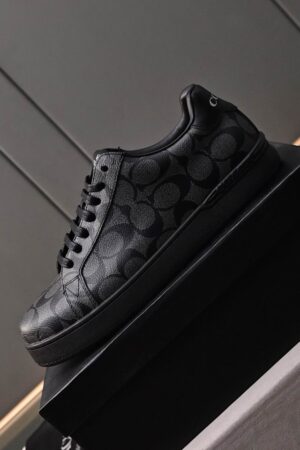 Coach Black Monogram Low-Top Sneakers