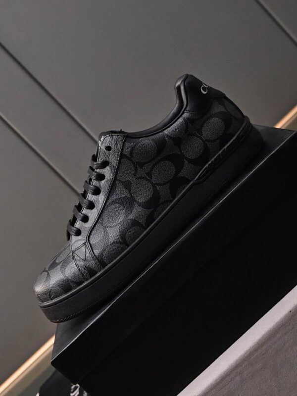 Coach Black Monogram Low-Top Sneakers