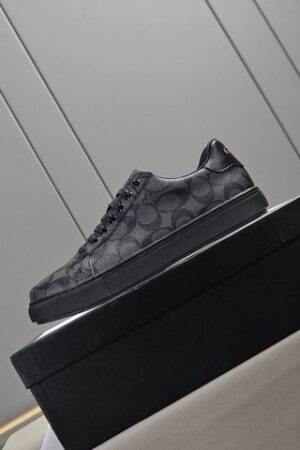 Coach Black Monogram Low-Top Sneakers