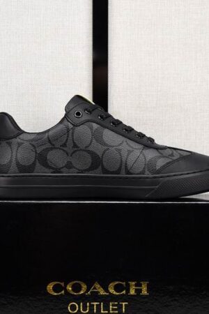 Coach Black Monogram Low-Top Sneakers