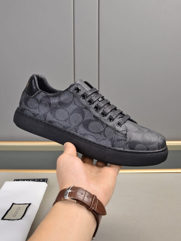 Coach Black Monogram Low-Top Sneakers - Image 2