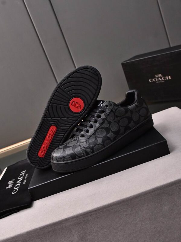 Coach Black Monogram Low-Top Sneakers - Image 6