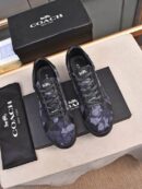 Coach Blue & Black Floral Camouflage Low-Top Sneakers