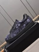 Coach Blue & Black Floral Camouflage Low-Top Sneakers