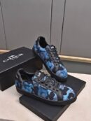 Coach Blue Camouflage Low-Top Sneakers