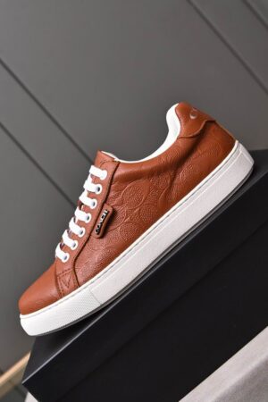 Coach Brown Leather Low-Top Sneakers
