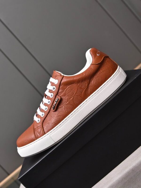 Coach Brown Leather Low-Top Sneakers