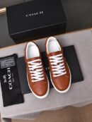 Coach Brown Leather Low-Top Sneakers