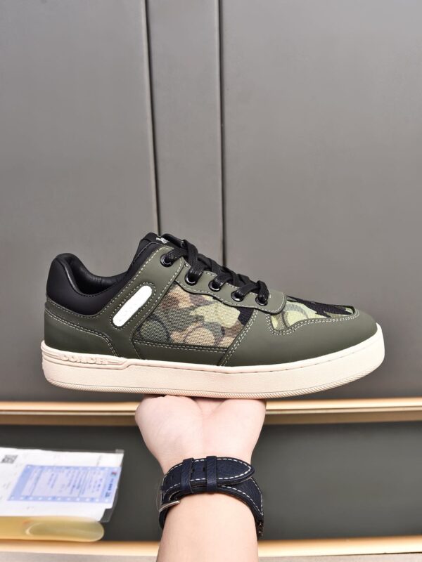 Coach Green & Black Camouflage Low-Top Sneakers - Image 5