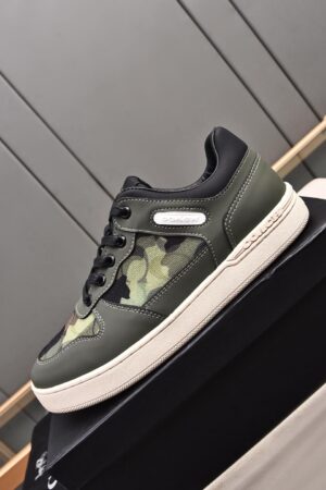 Coach Green & Black Camouflage Low-Top Sneakers