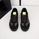 Coach Low-Top Monogram Sneakers in Black and Brown