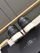Coach Low-Top Monogram Sneakers in Black and Grey