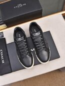 Coach Low-Top Monogram Sneakers in Black and Grey