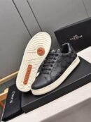Coach Low-Top Monogram Sneakers in Black and Grey