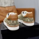 Coach Low-Top Monogram Sneakers in Brown and Beige