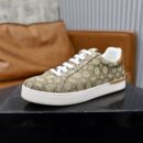 Coach Low-Top Monogram Sneakers in Brown and Beige