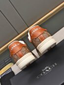 Coach Low-Top Monogram Sneakers in Brown and Beige