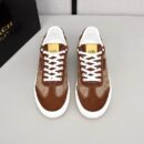 Coach Low-Top Monogram Sneakers in Brown and Beige