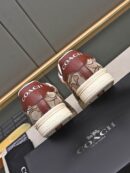 Coach Low-Top Monogram Sneakers in Brown and Beige