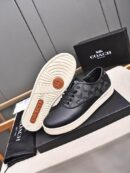 Coach Low-Top Monogram Sneakers in Grey and Beige