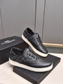 Coach Low-Top Monogram Sneakers in Grey and Beige
