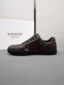 Coach Low-Top Monogram Sneakers in Navy Blue and Grey