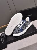 Coach Low-Top Monogram Sneakers in Navy Blue and Grey