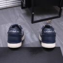Coach Low-Top Monogram Sneakers in Navy Blue & Grey