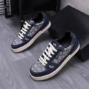 Coach Low-Top Monogram Sneakers in Navy Blue & Grey