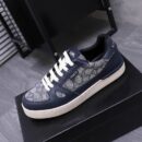 Coach Low-Top Monogram Sneakers in Navy Blue & Grey