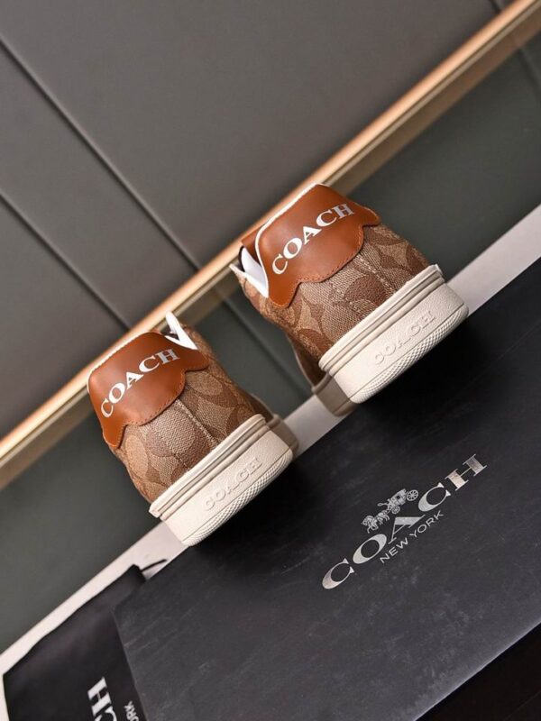 Coach Lowline Luxe Brown Monogram Low-Top Sneakers - Image 5