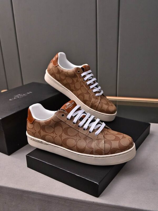 Coach Lowline Luxe Brown Monogram Low-Top Sneakers - Image 4