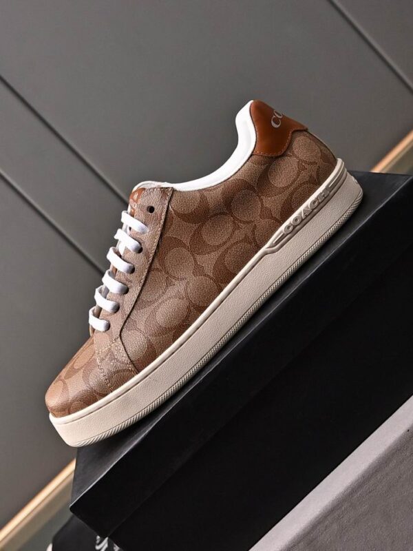 Coach Lowline Luxe Brown Monogram Low-Top Sneakers
