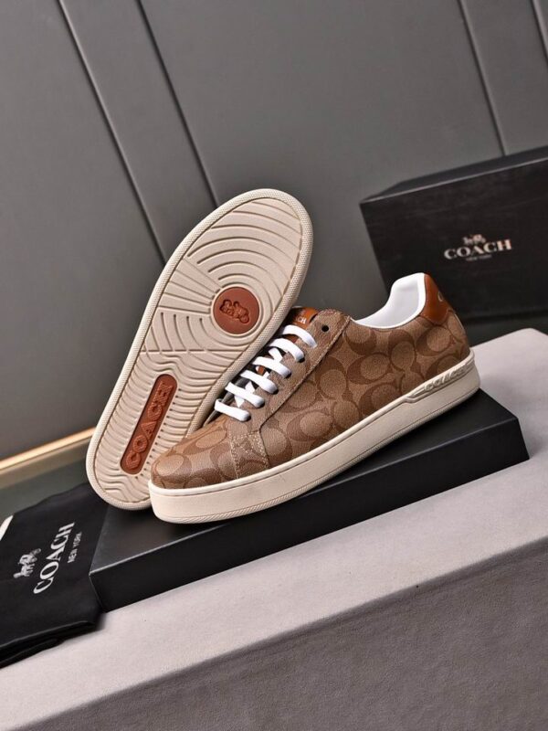 Coach Lowline Luxe Brown Monogram Low-Top Sneakers - Image 6