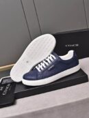 Coach Navy Blue Leather Low-Top Sneakers