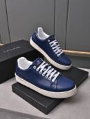 Coach Navy Blue Leather Low-Top Sneakers