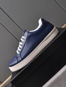 Coach Navy Blue Leather Low-Top Sneakers