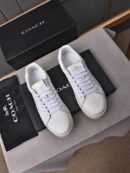 Coach White Leather Low-Top Sneakers