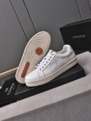 Coach White Leather Low-Top Sneakers