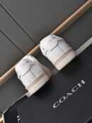 Coach White Leather Low-Top Sneakers