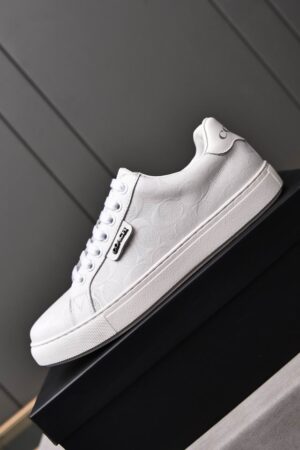 Coach White Leather Low-Top Sneakers