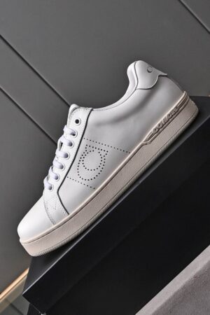 Coach White Leather Low-Top Sneakers