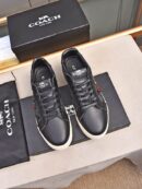 Coach X Disney Black Leather Low-Top Sneakers