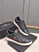 Coach X Disney Black Leather Low-Top Sneakers